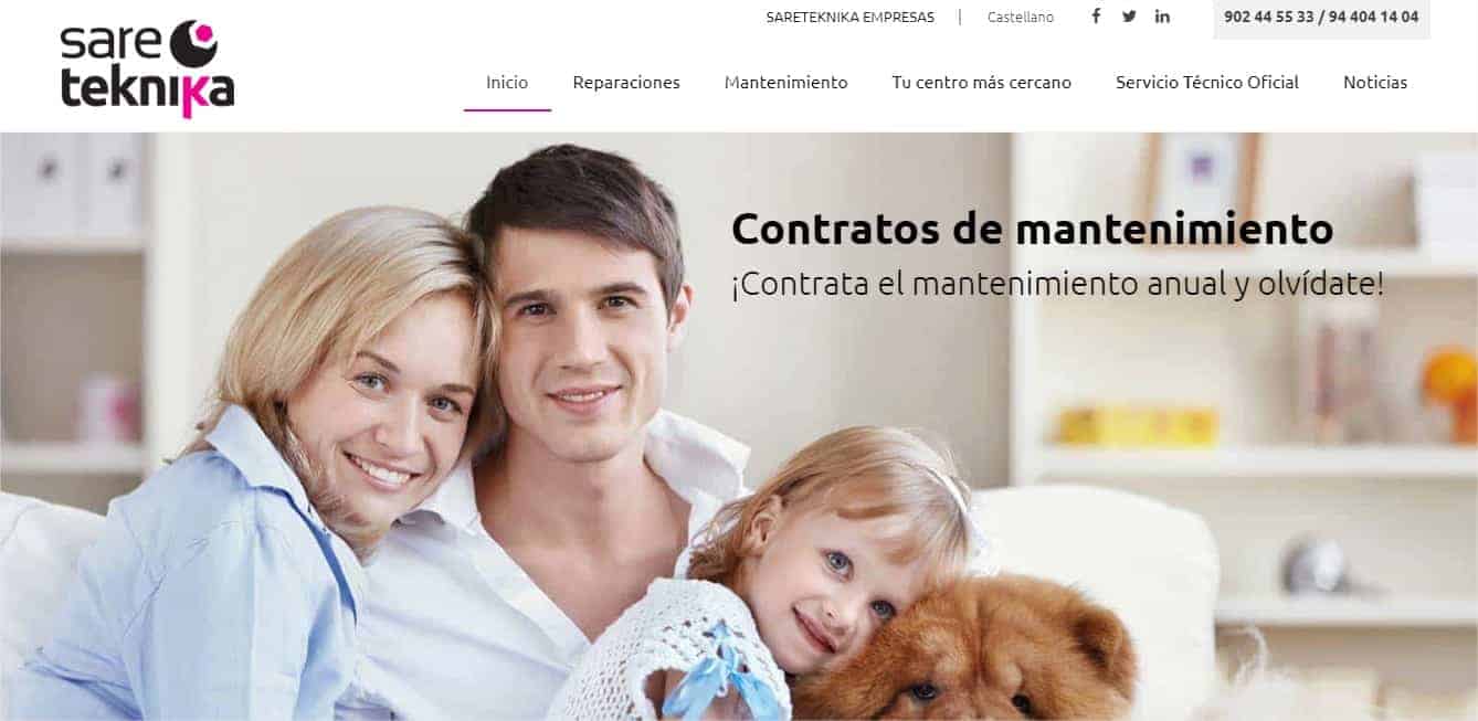 Sareteknika: caso de éxito de marketing digital en el sector industrial caso de éxito marketing digital 2 Pantallazo web de Sareteknika